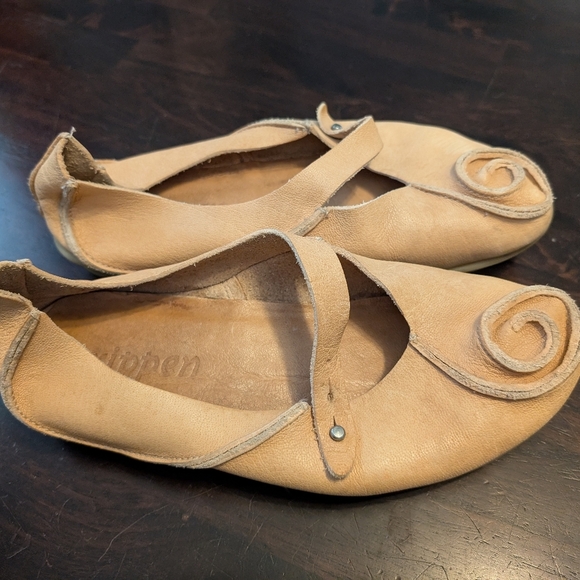Trippen Tan Leather Women's Mary Jane Moccasins. Size 42/11.5, Made In Germany - Picture 9 of 9